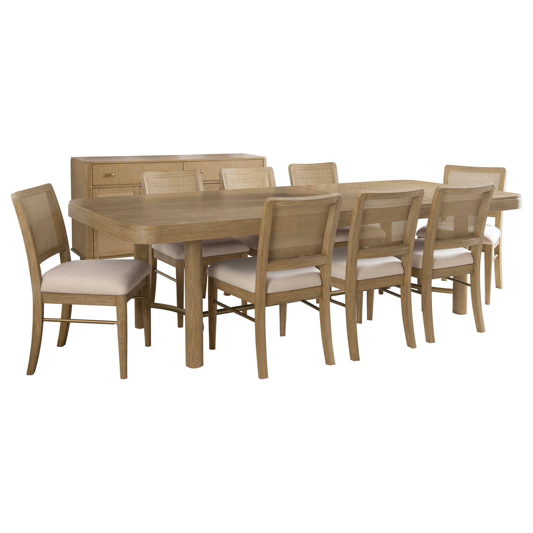Arini Sand Wash Extension Leaf Dining Room Set main view angle