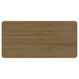 Top view of rectangular tabletop with ash veneer