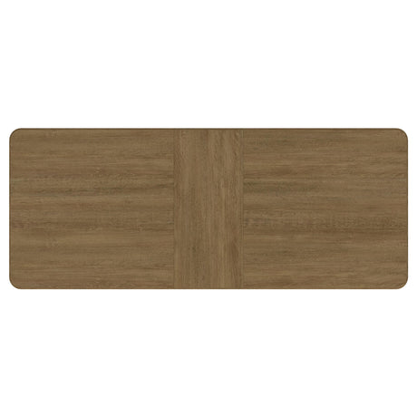 Arini dining table leaf being inserted