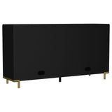 Sideboard top surface and textured cane panel