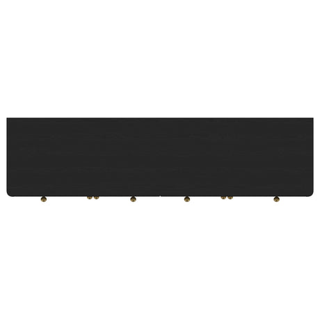 Soft-close hinge detail on sideboard door