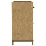 Arini 2-drawer cane door sideboard server in sand wash finish