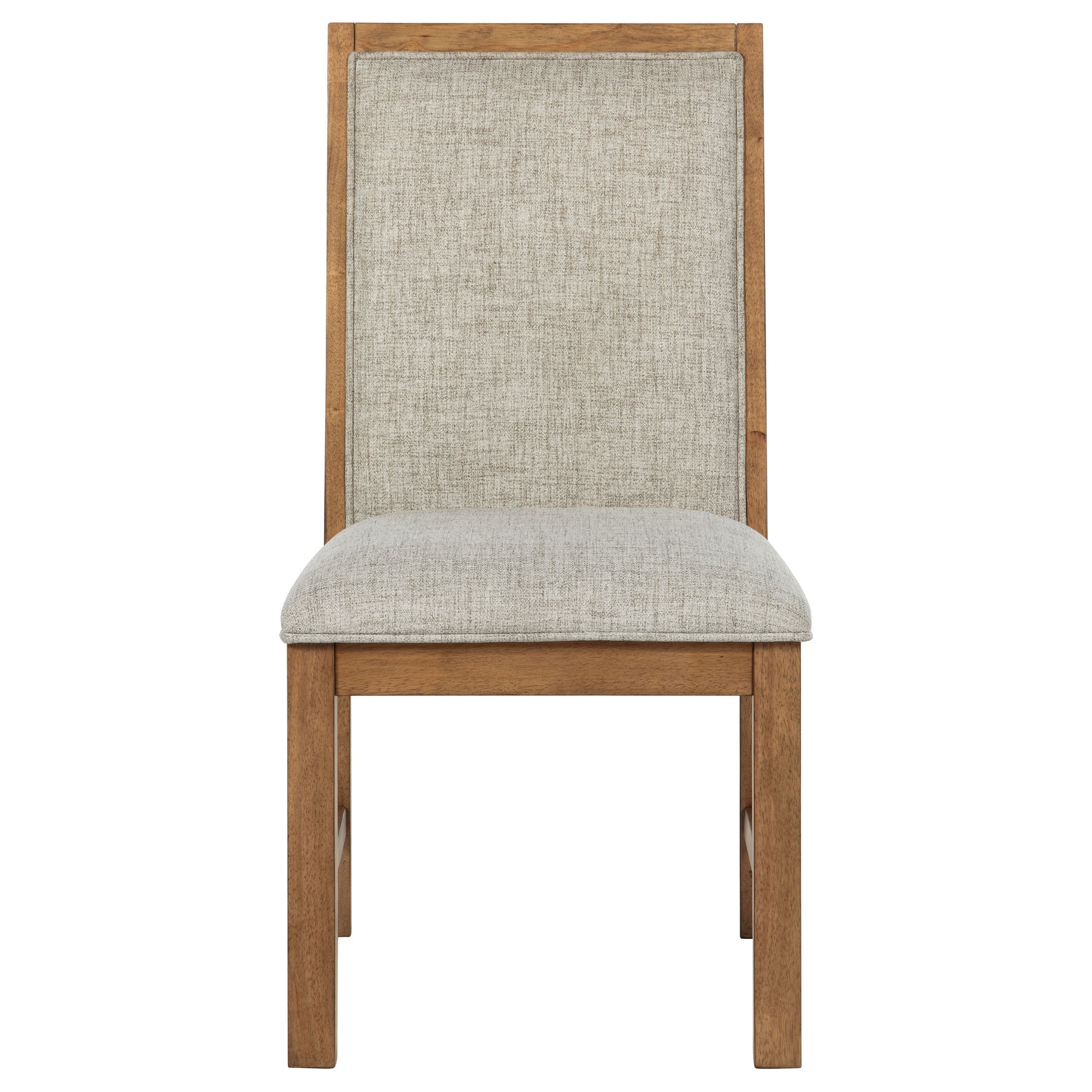 Close-up detail of dining chair upholstery and frame