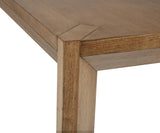 Bruner dining table angled view showing wood grain