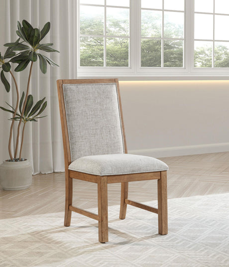 Bruner Upholstered Dining Side Chair Brown side view