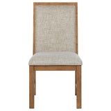 Set of 2 Bruner Brown Upholstered Dining Side Chairs