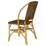 Lexley Woven Rattan Dining Side Chair Brown overview