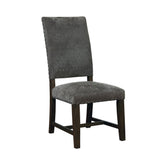 Twain Warm Grey Upholstered Parsons Side Chair front view