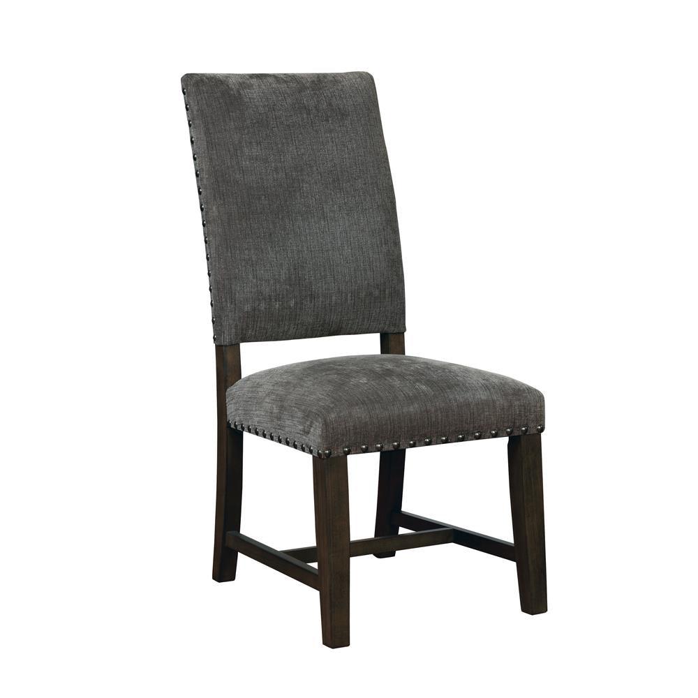 Twain Warm Grey Upholstered Parsons Side Chair front view