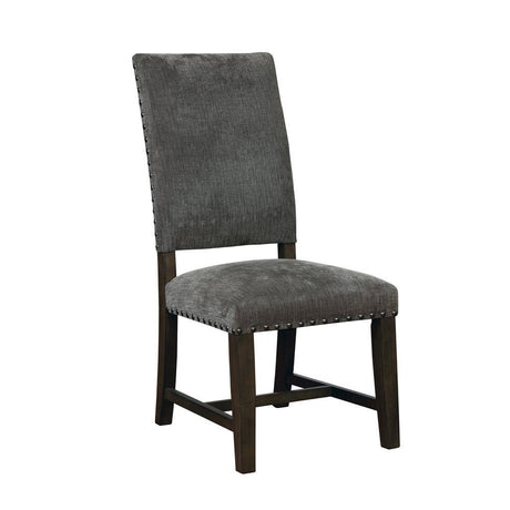 Twain Warm Grey Upholstered Parsons Side Chair front view