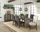 Twain beige upholstered Parsons side chair side view