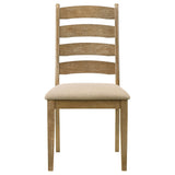 Main front view of Danvers Brown Oak Latte Dining Set