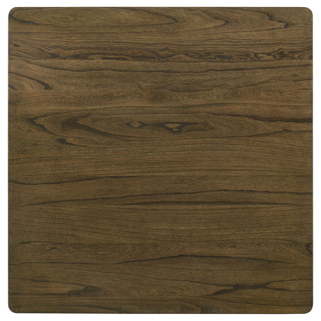 Close-up detail of wood grain on Canfield Brown table