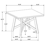 Full main view of Canfield Brown 47-inch dining set