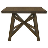 Close-up of natural wood grain pattern on Canfield table