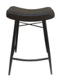 Bayu Espresso Leather Upholstered Counter Stool front angle