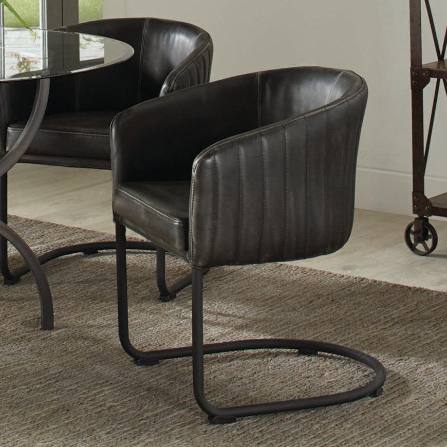 room view of Aviano Base Gunmetal Circular Dining Room Set dining room furniture