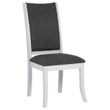 Main view of Judd Pearl White 54-inch Round Wood Dining Room Set with chairs