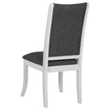 Detail close-up of Judd Pearl White 54-inch Round Wood Dining Room Set wood grain