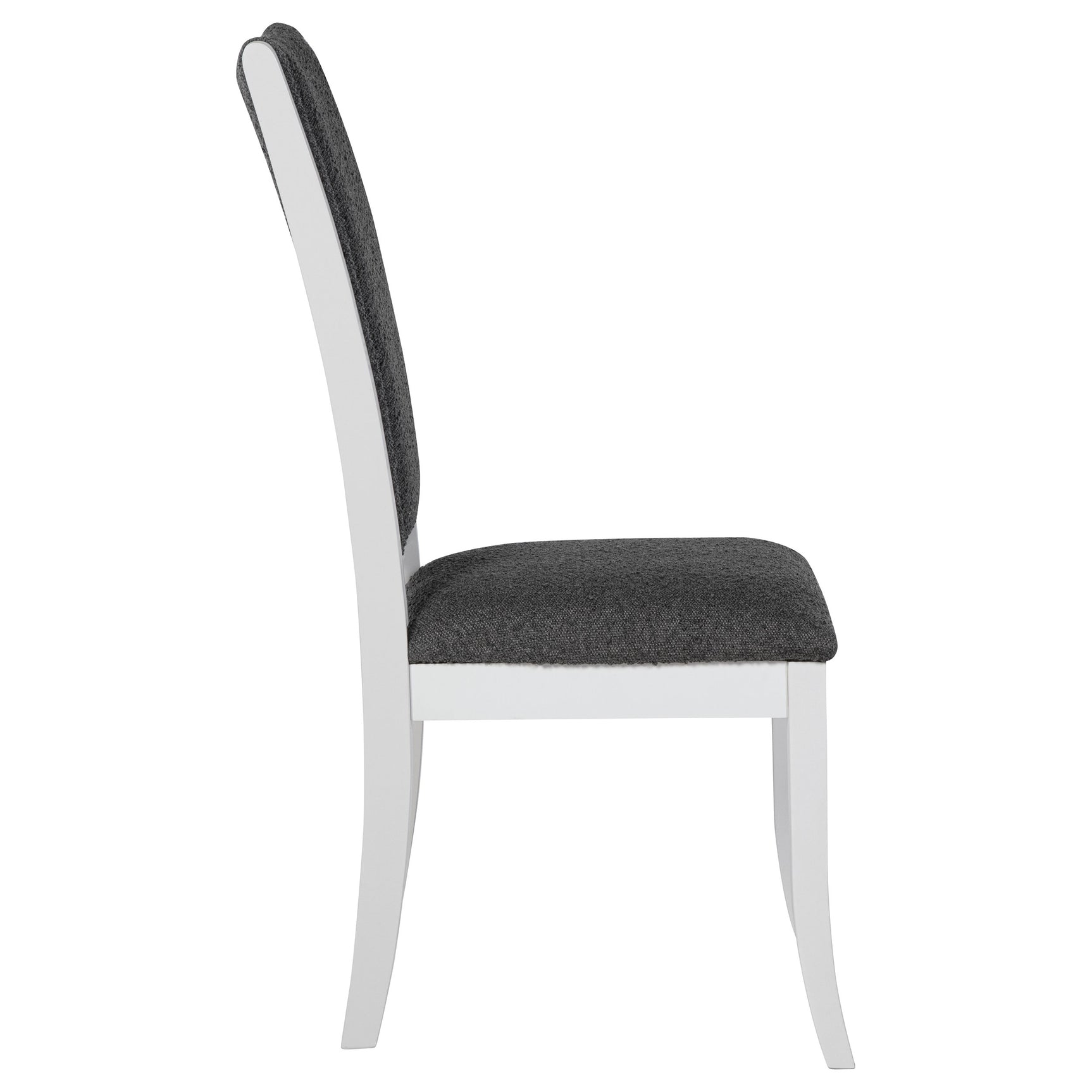 Side angle main view of Judd Pearl White 54-inch Round Wood Dining Room Set