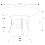 Dining room perspective Judd Pearl White 54-inch Round Wood Dining Set