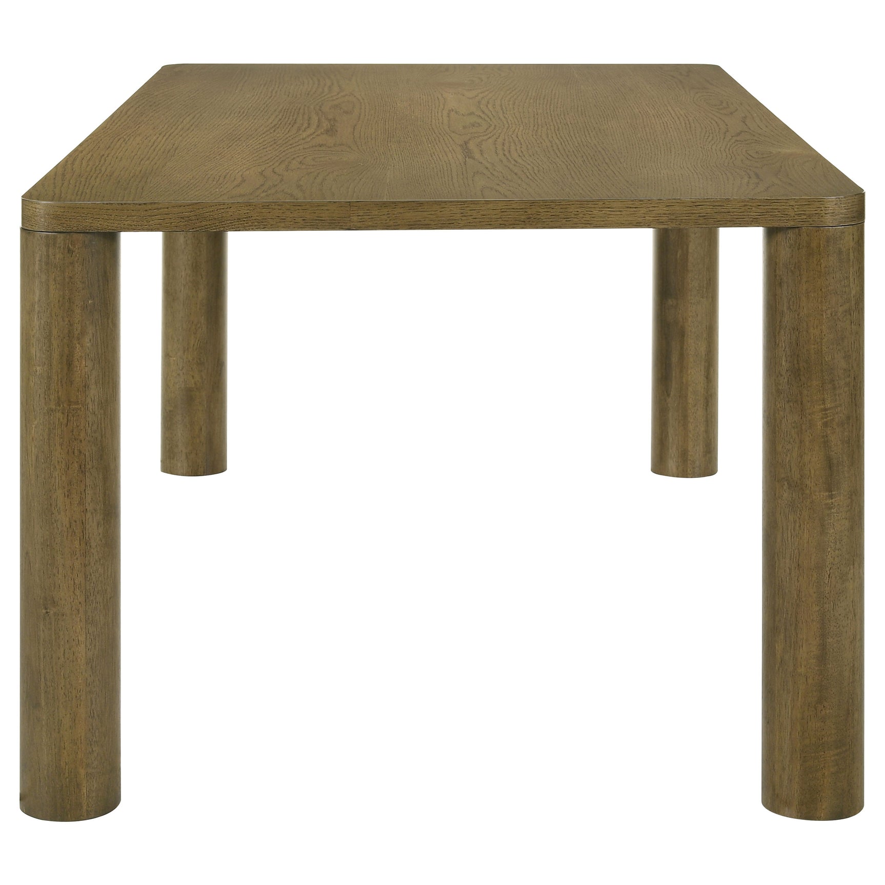 Detail of chair design in Castlewood brown oak dining set