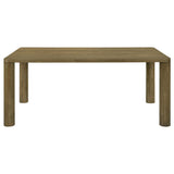 Castlewood dining table leg detail and wood grain
