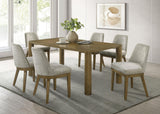 Set of two Castlewood brown oak upholstered dining chairs