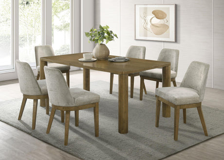 Set of two Castlewood brown oak upholstered dining chairs