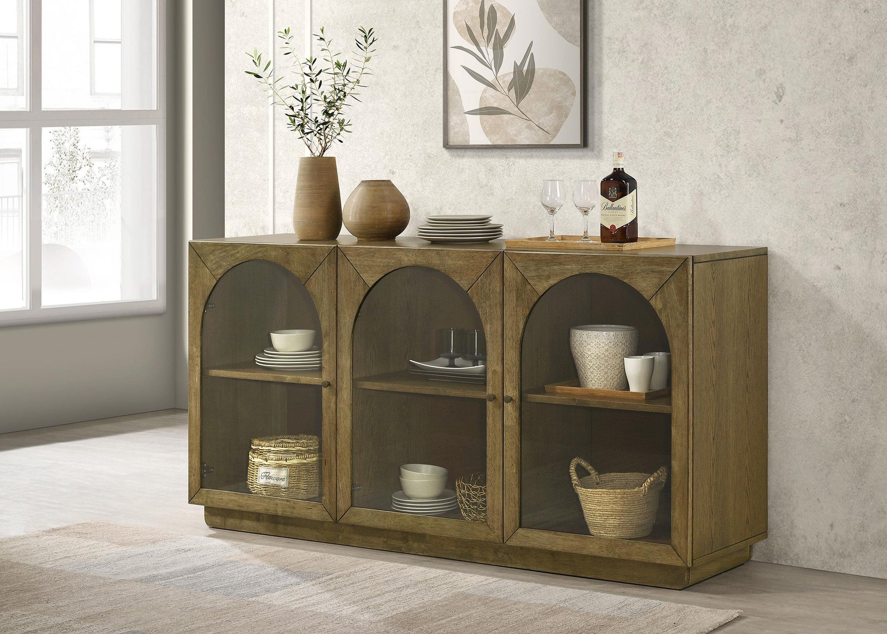 Castlewood sideboard close-up of oak wood grain