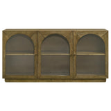 Sideboard open drawers showing storage space