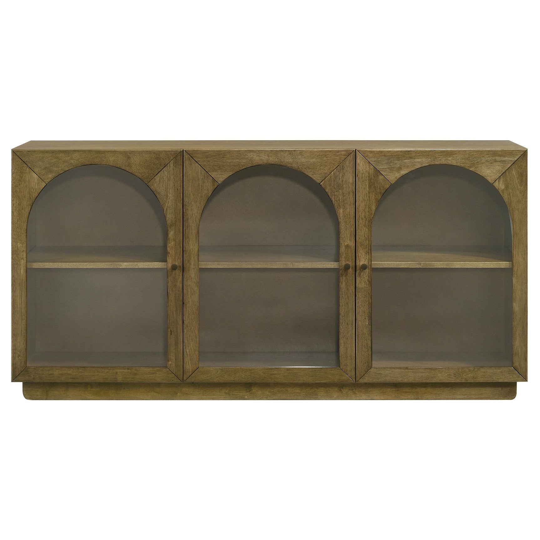 Sideboard open drawers showing storage space