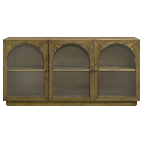Sideboard open drawers showing storage space