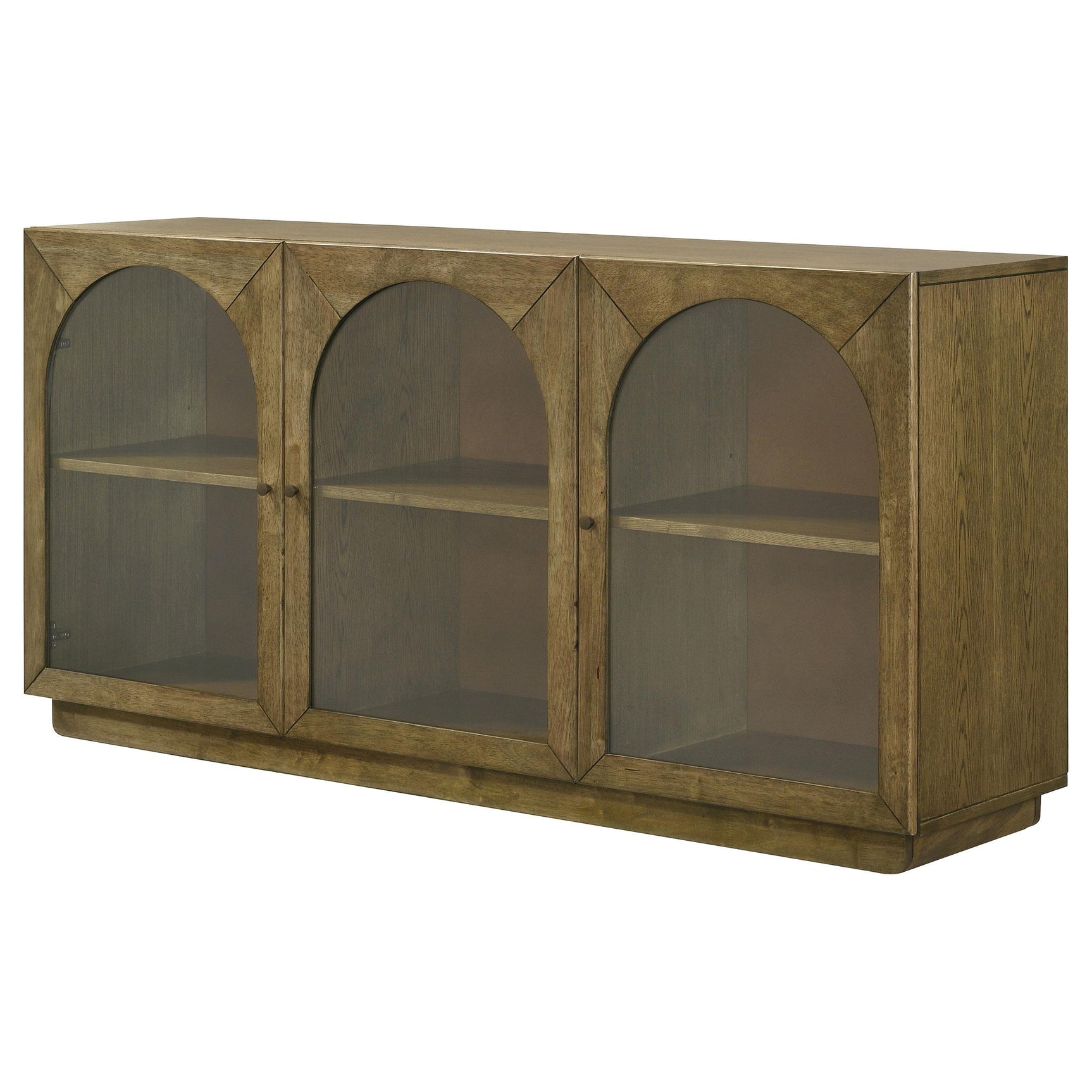 Top surface of sideboard with decorative items