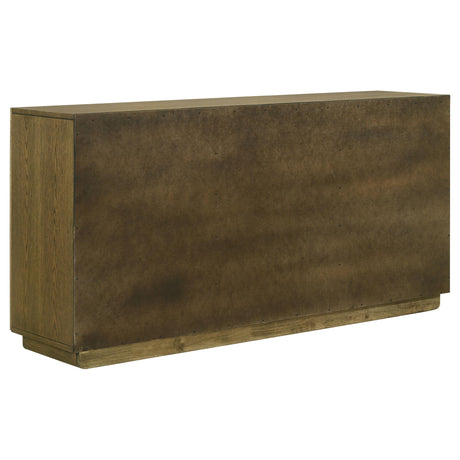 Sideboard drawer details with hardware