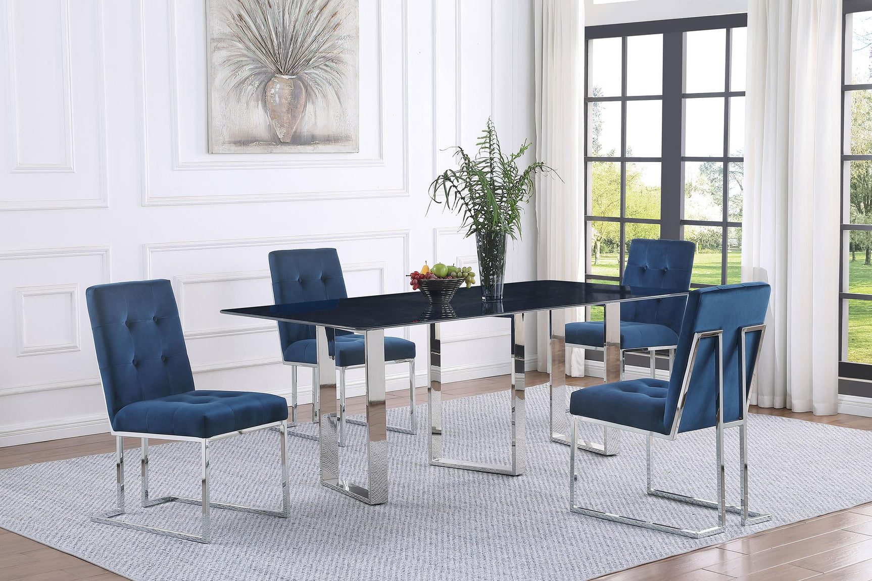 Dining table leg design highlight