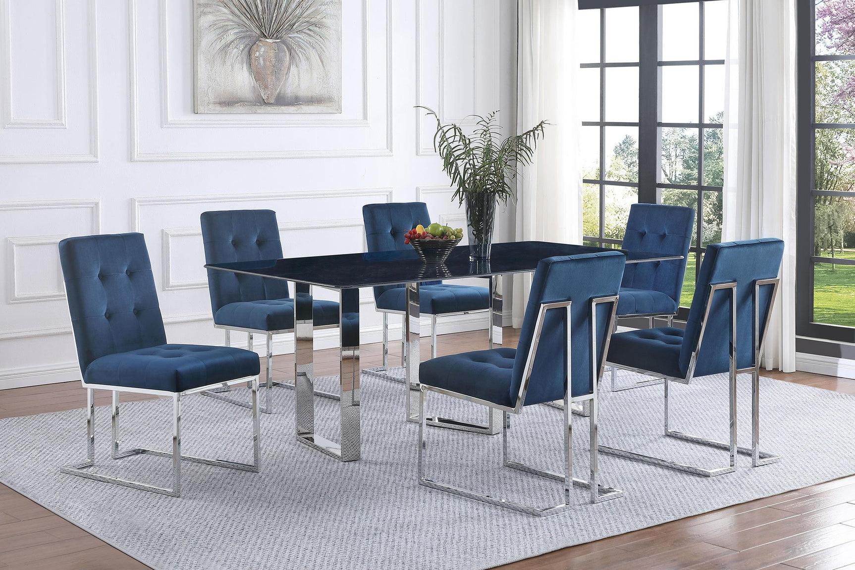 Full view of Desden 79-inch rectangular dining table
