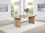 Close-up of oak veneer tabletop and wood grain