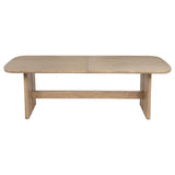 Solid Asian hardwood table legs with beige oak finish