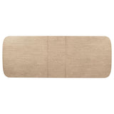 Rectangular dining table set with chairs in beige oak