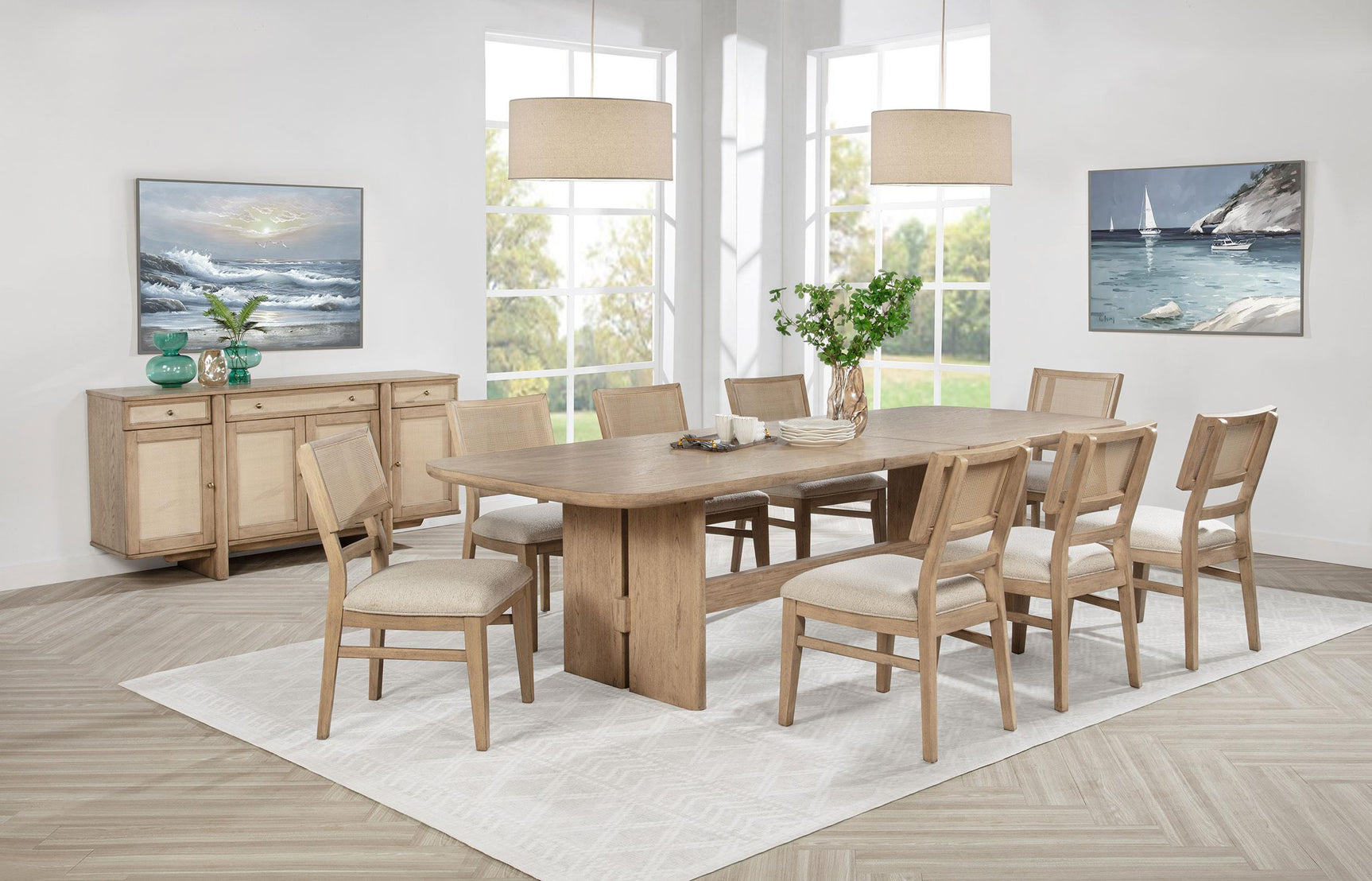 Dining table corner showing wood grain and finish