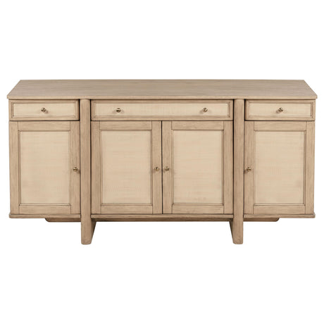 Kailani sideboard cabinet beige oak drawer detail
