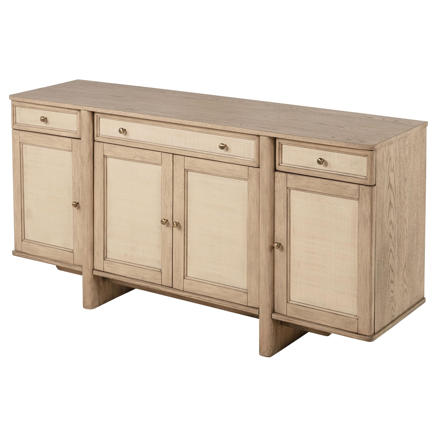 Kailani sideboard cabinet beige oak side profile
