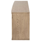 Kailani sideboard cabinet beige oak drawer glide close-up