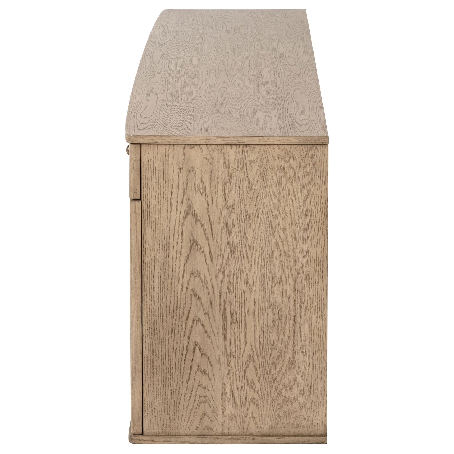 Kailani sideboard cabinet beige oak drawer glide close-up