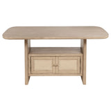 Close-up of cane detailing on Kailani Dining Table