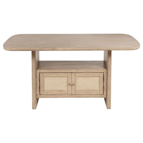 Close-up of cane detailing on Kailani Dining Table