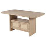 Kailani Dining Table beige oak finish detail