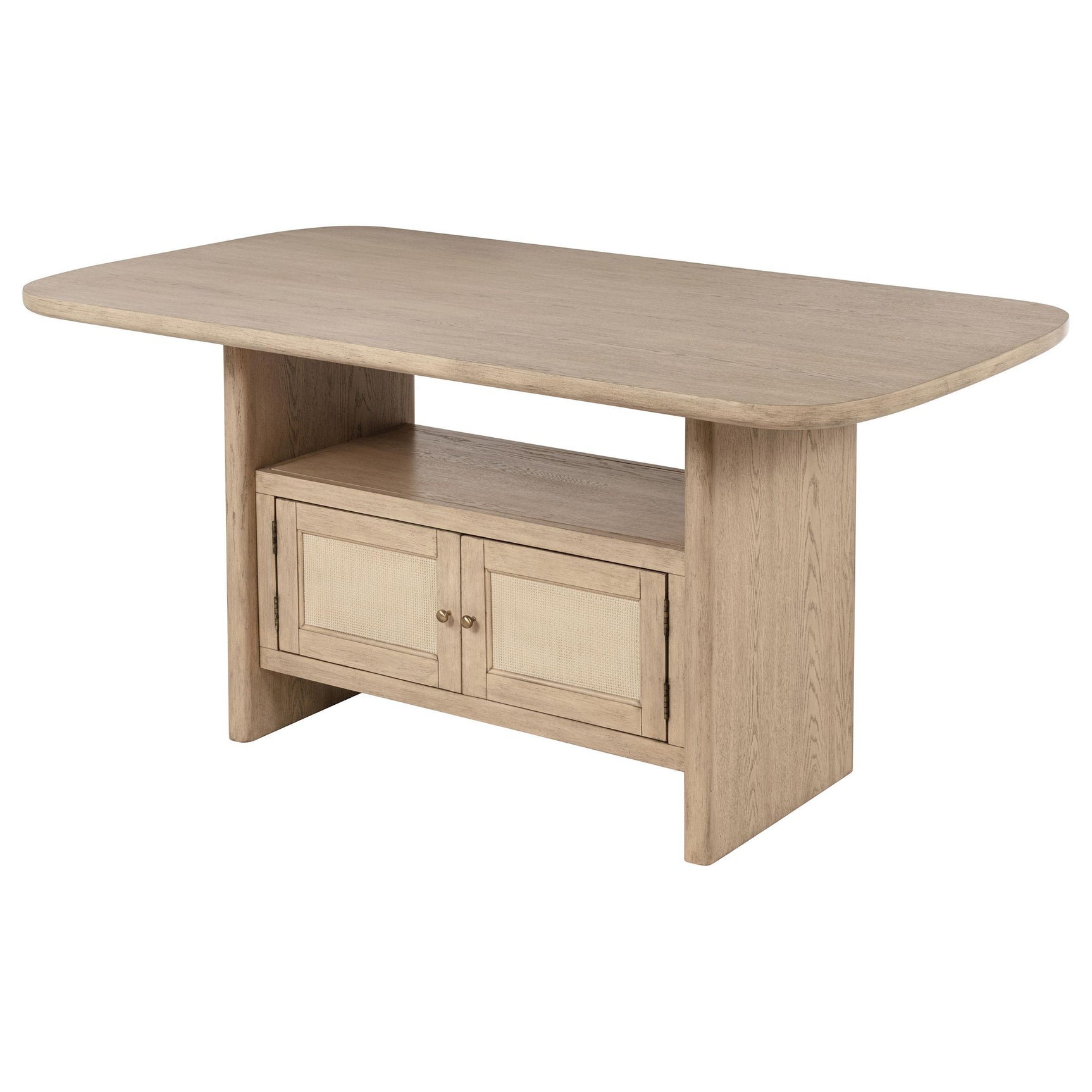 Kailani Dining Table beige oak finish detail
