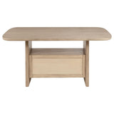 Storage drawer open view on Kailani Dining Table